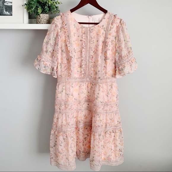 NWT Rachel Parcell | Mixed Lace Fit & Flare Dress - Picture 6 of 8